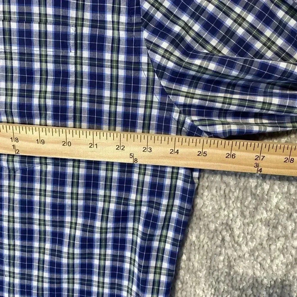 IZOD Plaid Button Down Mens Dress XL Shirt Soft Washed Essentials Regular Fit - Picture 5 of 11